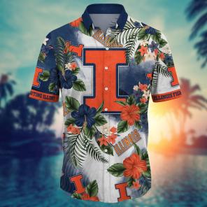 Illinois Fighting Illini NCAA Flower Hawaii Shirt For Fans Ver 29