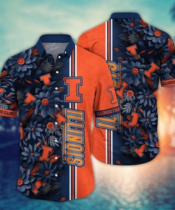 Illinois Fighting Illini NCAA Flower Hawaii Shirt For Fans Ver 3