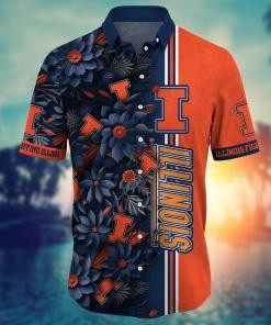 Illinois Fighting Illini NCAA Flower Hawaii Shirt For Fans Ver 3