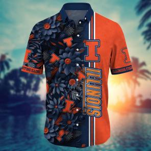Illinois Fighting Illini NCAA Flower Hawaii Shirt For Fans Ver 3