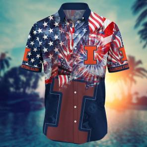 Illinois Fighting Illini NCAA Flower Hawaii Shirt For Fans Ver 30