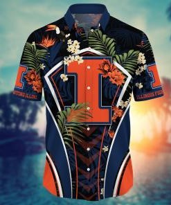 Illinois Fighting Illini NCAA Flower Hawaii Shirt For Fans Ver 31