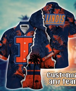 Illinois Fighting Illini NCAA Flower Hawaii Shirt For Fans Ver 33