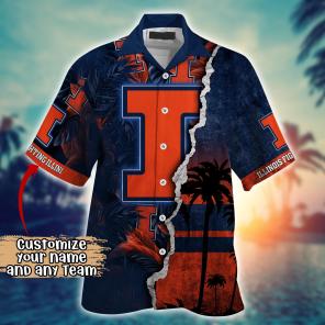 Illinois Fighting Illini NCAA Flower Hawaii Shirt For Fans Ver 33