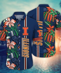 Illinois Fighting Illini NCAA Flower Hawaii Shirt For Fans Ver 34