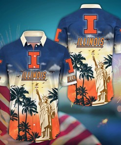 Illinois Fighting Illini NCAA Flower Hawaii Shirt For Fans Ver 36