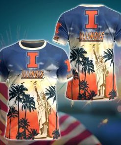 Illinois Fighting Illini NCAA Flower Hawaii Shirt For Fans Ver 36