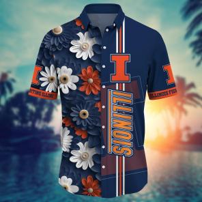 Illinois Fighting Illini NCAA Flower Hawaii Shirt For Fans Ver 5