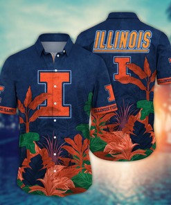 Illinois Fighting Illini NCAA Flower Hawaii Shirt For Fans Ver 6
