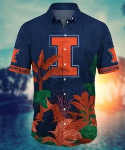 Illinois Fighting Illini NCAA Flower Hawaii Shirt For Fans Ver 6