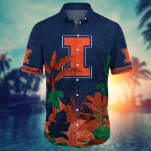 Illinois Fighting Illini NCAA Flower Hawaii Shirt For Fans Ver 6