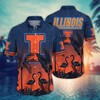 Illinois Fighting Illini NCAA Flower Hawaii Shirt For Fans Ver 9