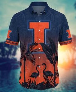 Illinois Fighting Illini NCAA Flower Hawaii Shirt For Fans Ver 9