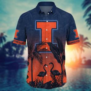 Illinois Fighting Illini NCAA Flower Hawaii Shirt For Fans Ver 9