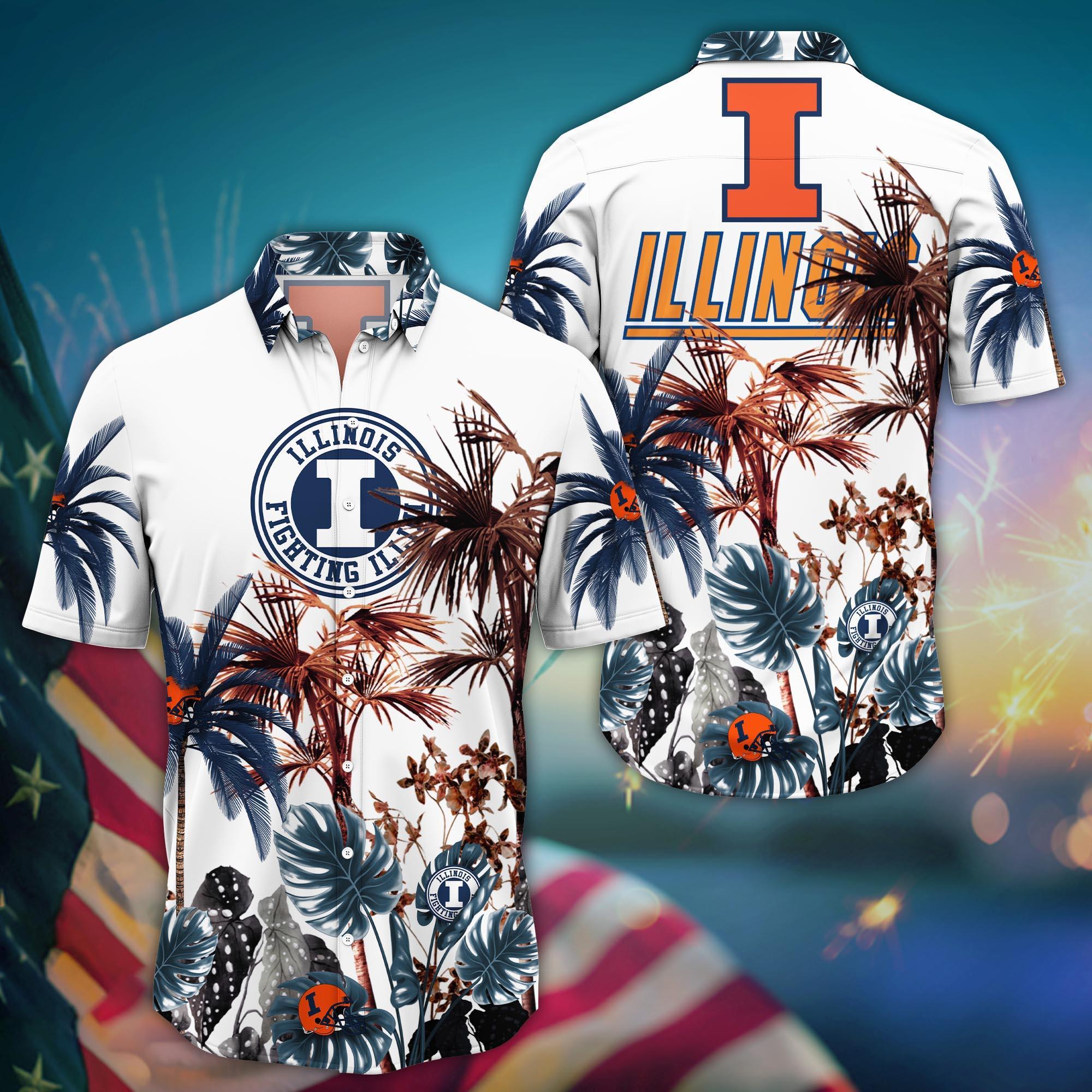 Illinois Fighting Illini NCAA Hawaii Shirt For Fans Ver 2