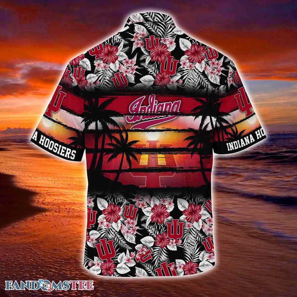 Indiana Hoosiers Beach Hawaiian Shirt - Hibiscus Pattern For Sports Enthusiasts