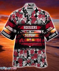 Indiana Hoosiers Beach Hawaiian Shirt - Hibiscus Pattern For Sports Enthusiasts