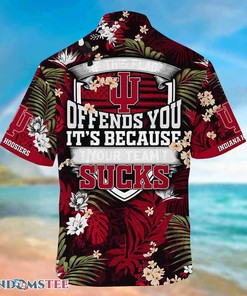Indiana Hoosiers Beach Hawaiian Shirt - If This Flag Offends You Design 