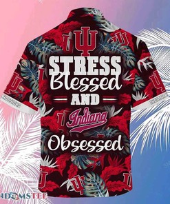Indiana Hoosiers Beach Hawaiian Shirt - Stress Blessed Obsessed Design 