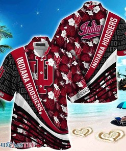 Indiana Hoosiers Beach Hawaiian Shirt - Tropical Flower Design For Fans 