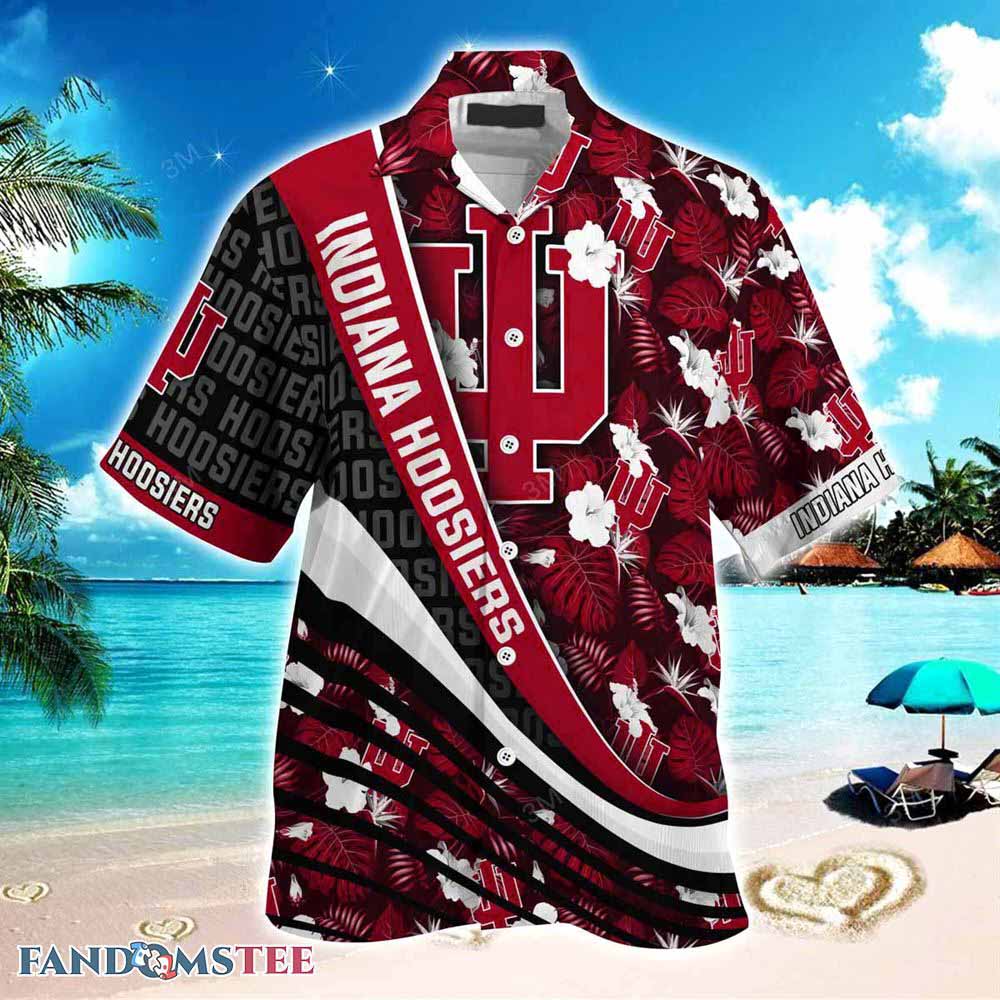 Indiana Hoosiers Beach Hawaiian Shirt - Tropical Flower Design For Fans