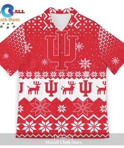 Indiana Hoosiers Christmas Sweater Hawaiian Shirt with American Football Theme