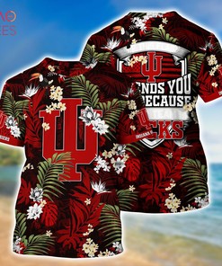 Indiana Hoosiers Hawaiian Shirt And Shorts For Summer, Tropical Patterns For Fans