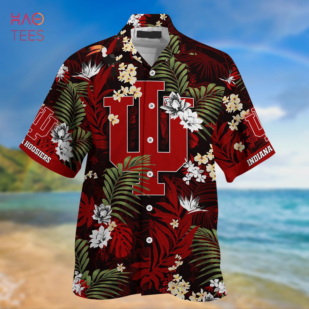 Indiana Hoosiers Hawaiian Shirt And Shorts For Summer, Tropical Patterns For Fans