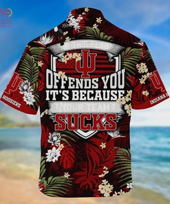 Indiana Hoosiers Hawaiian Shirt And Shorts For Summer, Tropical Patterns For Fans