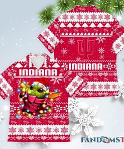 Indiana Hoosiers Hawaiian Shirt featuring Baby Yoda for Christmas - Unique Gift 