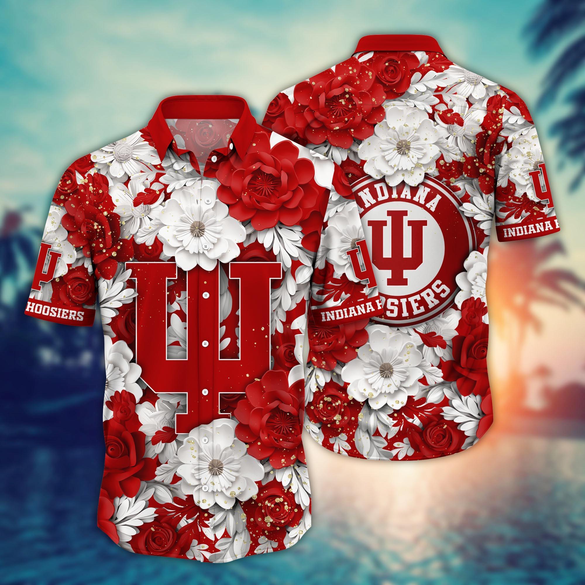 Indiana Hoosiers NCAA Flower Hawaii Shirt For Fans Ver 12