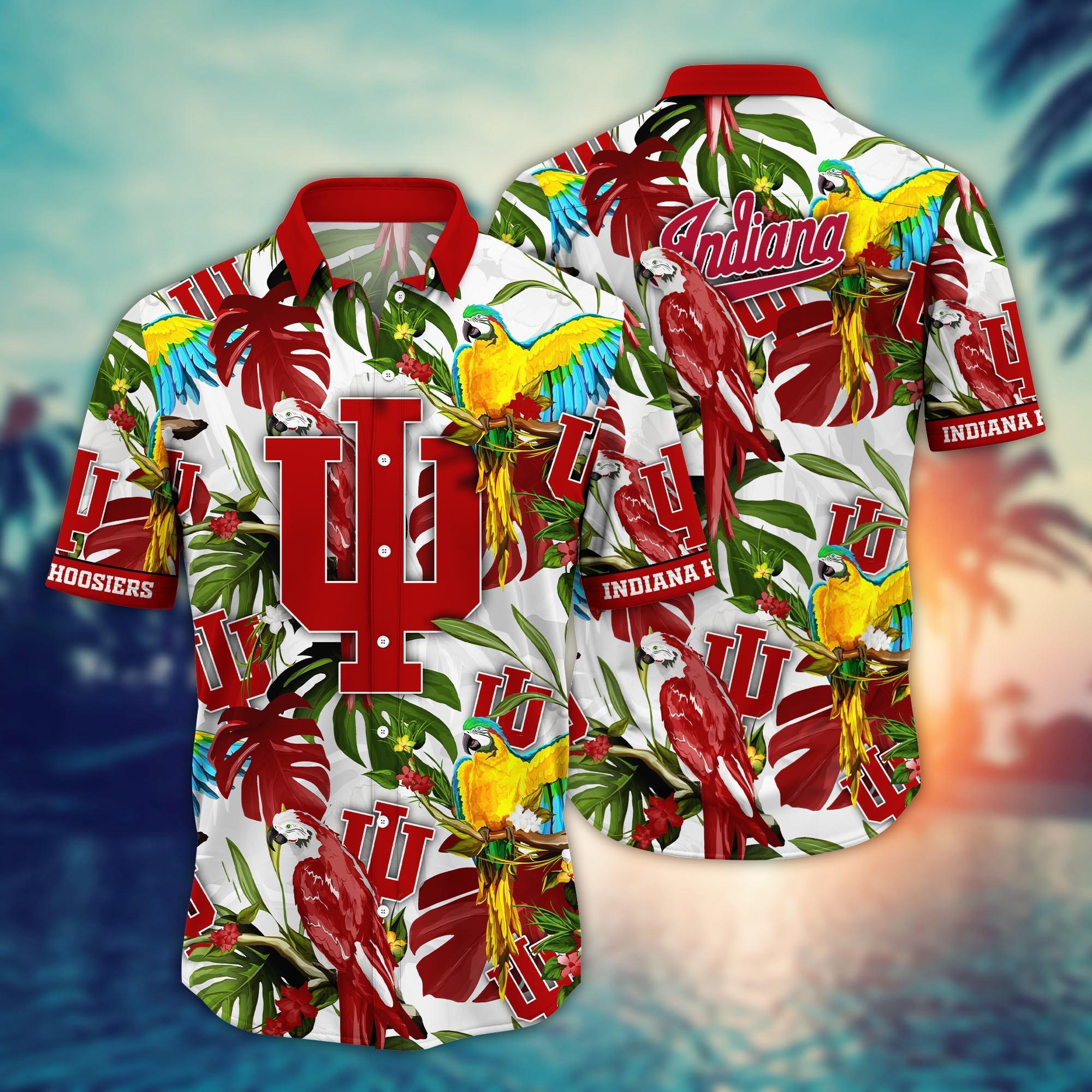 Indiana Hoosiers NCAA Flower Hawaii Shirt For Fans Ver 2