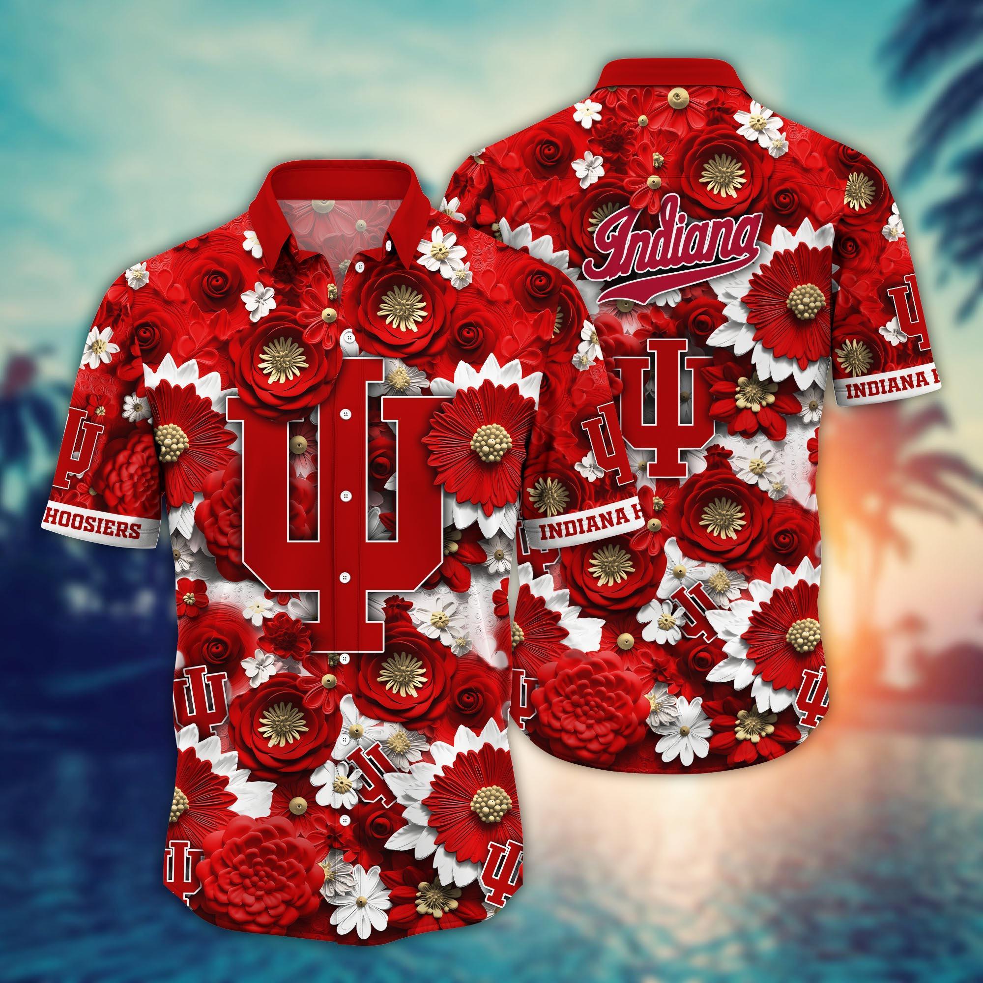 Indiana Hoosiers NCAA Hawaiian Shirt for This Summer Customize Shirt Any Team