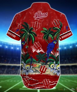 Indiana Hoosiers Parrot Island NCAA Hawaiian Shirt and Shorts - Perfect for Sports Fans