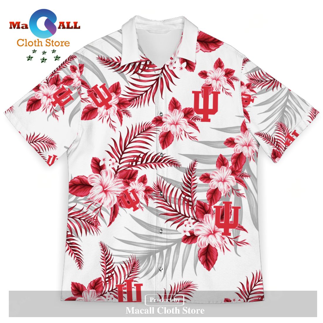 Indiana Hoosiers Sports American Hawaiian Tropical Pattern Hawaiian Shirt - Trending Gift