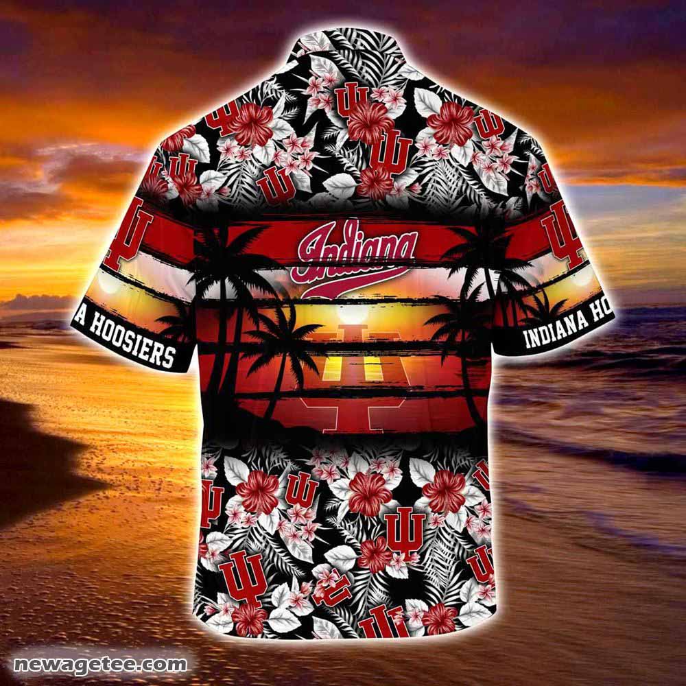 Indiana Hoosiers Summer Beach Hawaiian Shirt - Hibiscus Pattern For Sports Enthusiasts