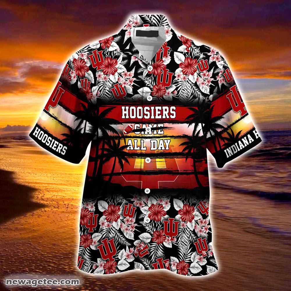 Indiana Hoosiers Summer Beach Hawaiian Shirt - Hibiscus Pattern For Sports Enthusiasts