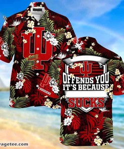 Indiana Hoosiers Summer Beach Hawaiian Shirt - If This Flag Offends You Design 
