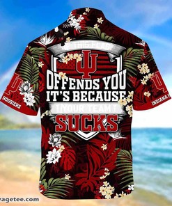Indiana Hoosiers Summer Beach Hawaiian Shirt - If This Flag Offends You Design