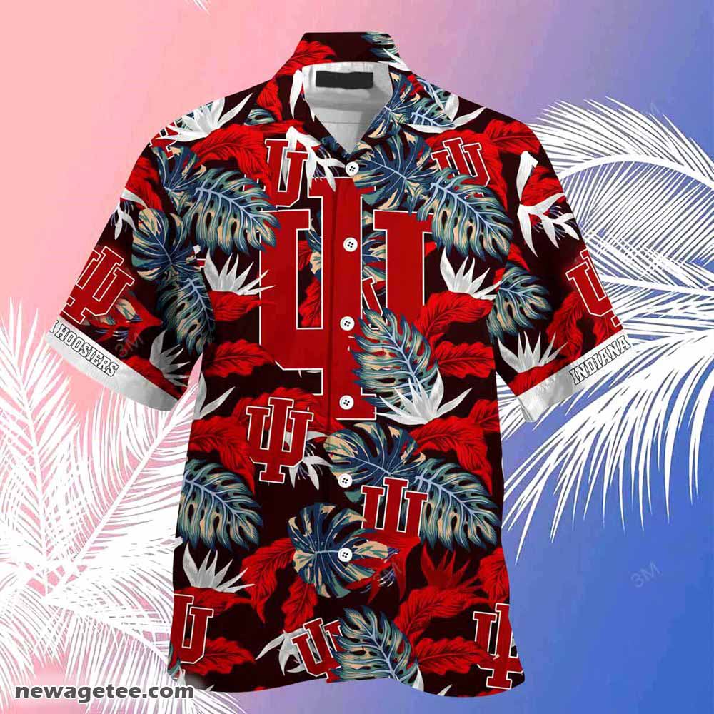Indiana Hoosiers Summer Beach Hawaiian Shirt - Stress Blessed Obsessed Design