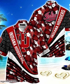 Indiana Hoosiers Summer Beach Hawaiian Shirt - Tropical Flower Design For Fans 