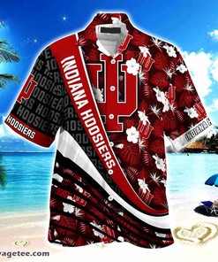 Indiana Hoosiers Summer Beach Hawaiian Shirt - Tropical Flower Design For Fans
