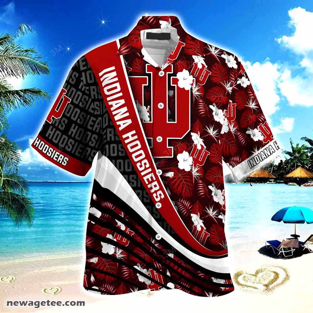 Indiana Hoosiers Summer Beach Hawaiian Shirt - Tropical Flower Design For Fans