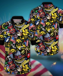 Iowa Hawkeyes NCAA Flower Hawaii Shirt For Fans Ver 2