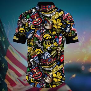 Iowa Hawkeyes NCAA Flower Hawaii Shirt For Fans Ver 2