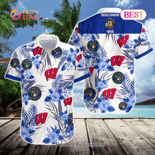 Join the Green and Gold Brigade with Milwaukee Brewers Hawaiian Shirt