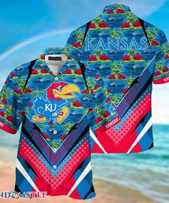 Kansas Jayhawks Beach Hawaiian Shirt for Sports Fans This Season - Comfortable Shirt for Jayhawks Sports Fans