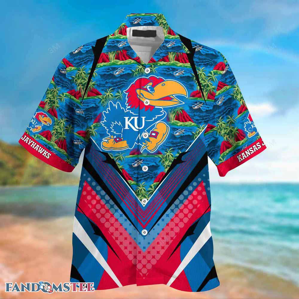 Kansas Jayhawks Beach Hawaiian Shirt for Sports Fans This Season - Comfortable Shirt for Jayhawks Sports Fans