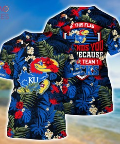 Kansas Jayhawks Hawaiian Shirt And Shorts For Summer, Tropical Patterns For Fans