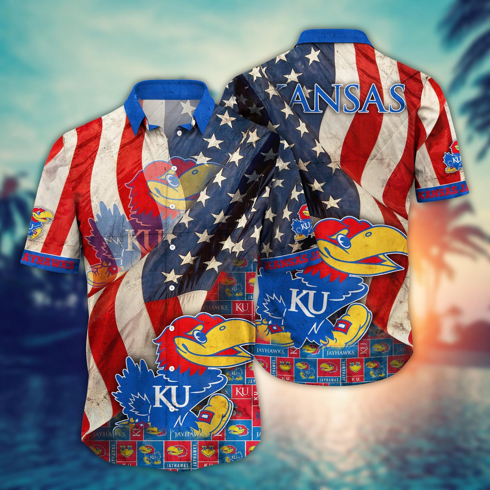 Kansas Jayhawks NCAA Flower Hawaii Shirt For Fans Ver 10